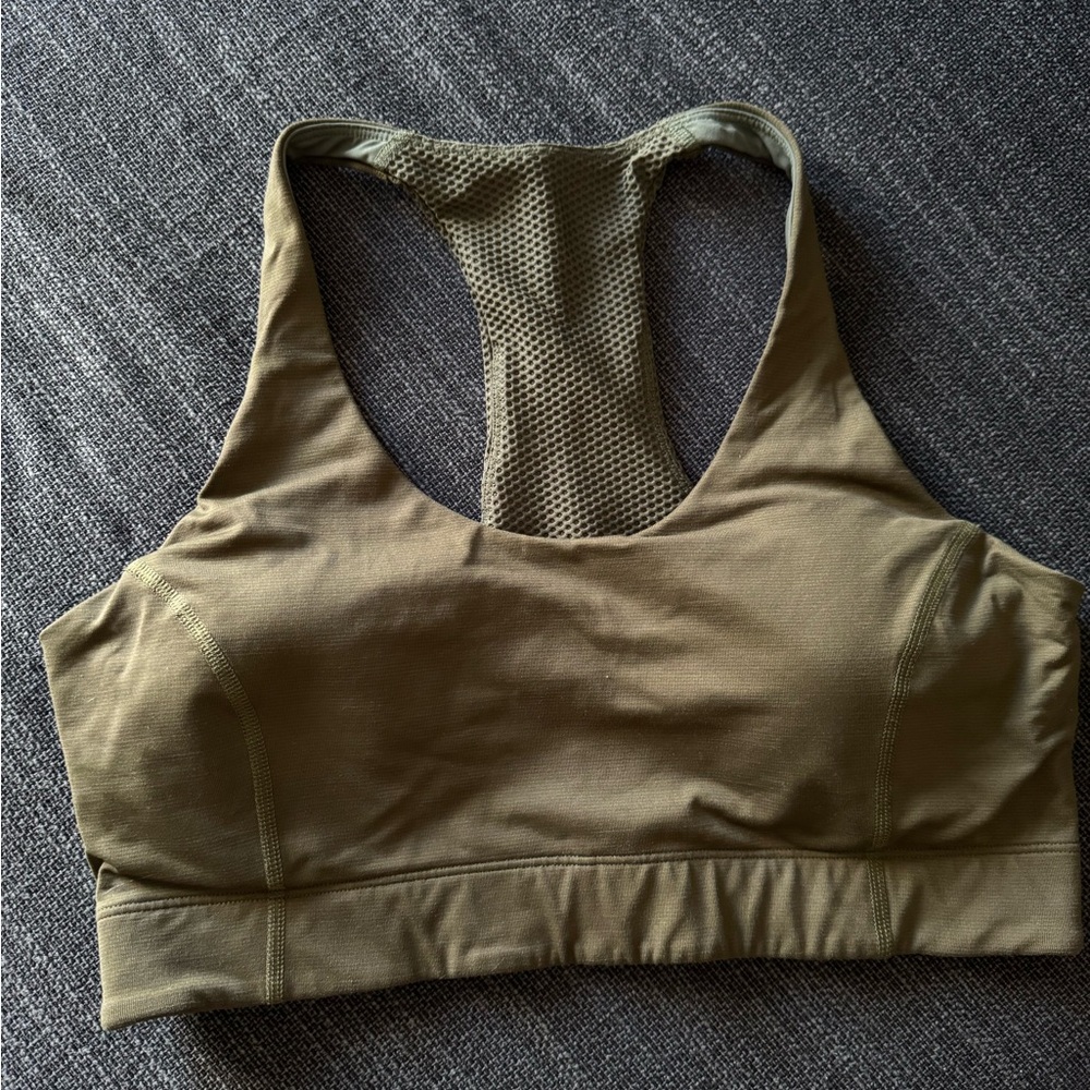 Outdoor Voices Olive Green Sports Bra - Size L